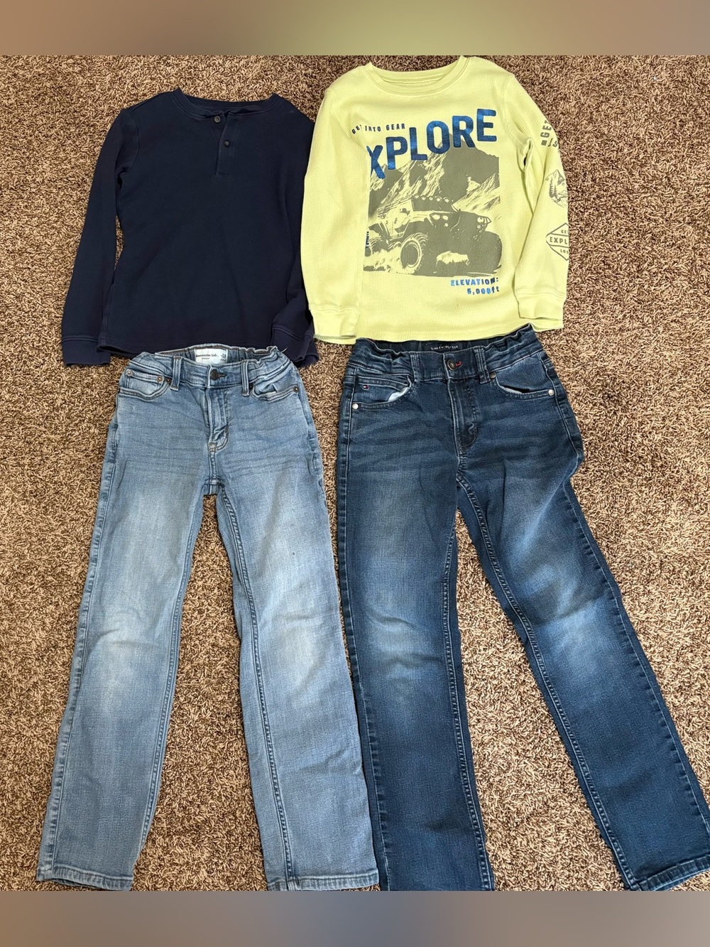 Boys Size 8 Clothing Bundle Tommy Hilfiger Abercrombie Janie & Jack 4pc